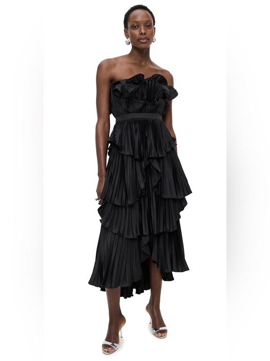 AMUR Dresses & Skirts - AMUR // Judah Scallop Pleated Shell High-Low Gown